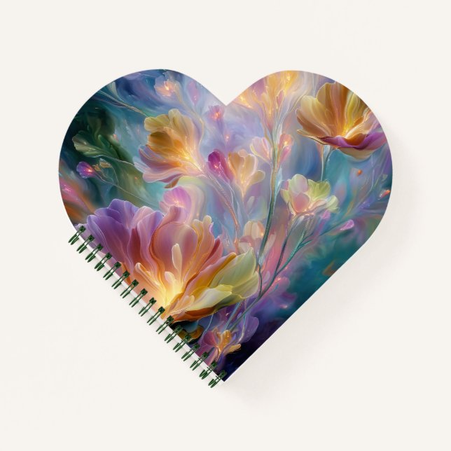 Cuaderno Jardín floral abstracto y soñador (Anverso)