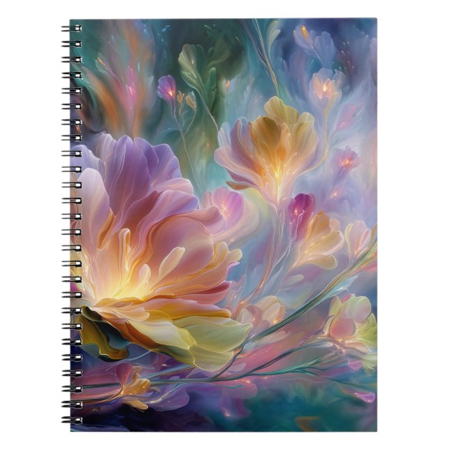 Cuaderno Jardín floral abstracto y soñador (Frente)