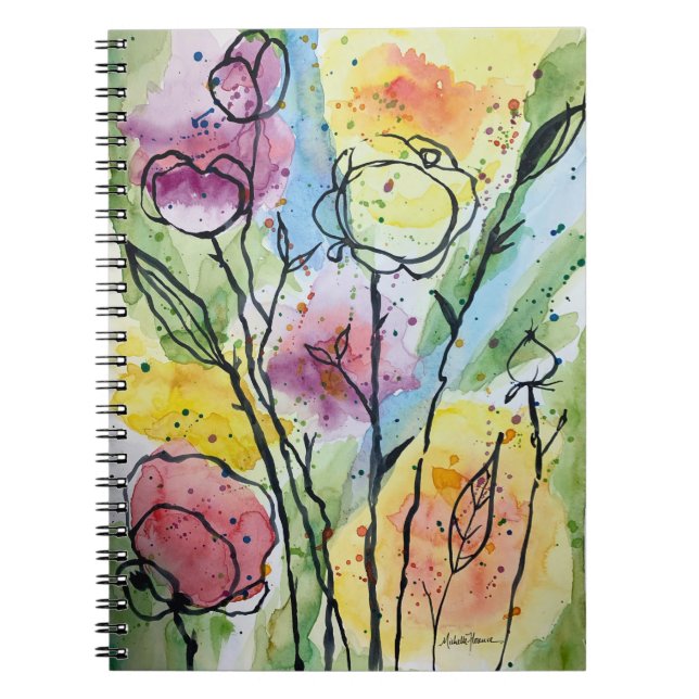Cuaderno jardín floral caprichoso (Frente)