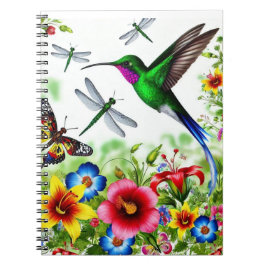 Cuaderno Jardín Floral de Hummingbird