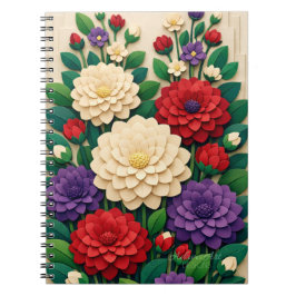 Cuaderno Jardín Floral Recortado en Papel en Capas