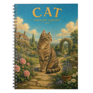 Cuaderno Jardín inglés de gato Watercolor GeoSaga
