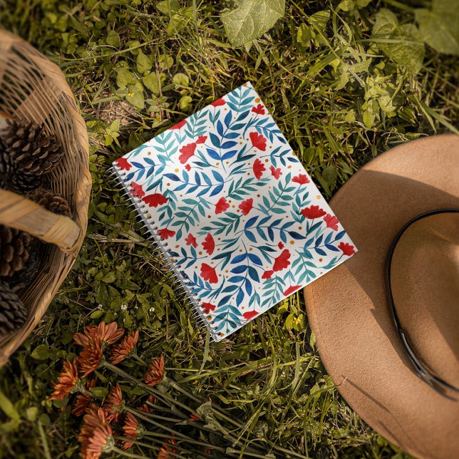 Cuaderno Jardín mágico - rojo y turquesa (Subido por el creador)