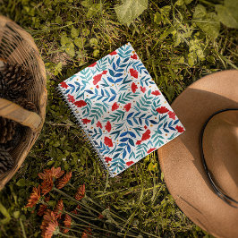 Cuaderno Jardín mágico - rojo y turquesa