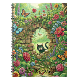 Cuaderno Jardín oculto de cuento de hadas verde suntuoso