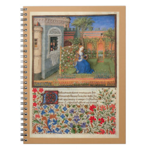 Cuaderno jardín rosa medieval