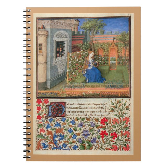 Cuaderno jardín rosa medieval (Frente)