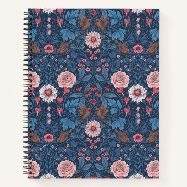 Cuaderno Jardín salvaje en azul (Anverso)