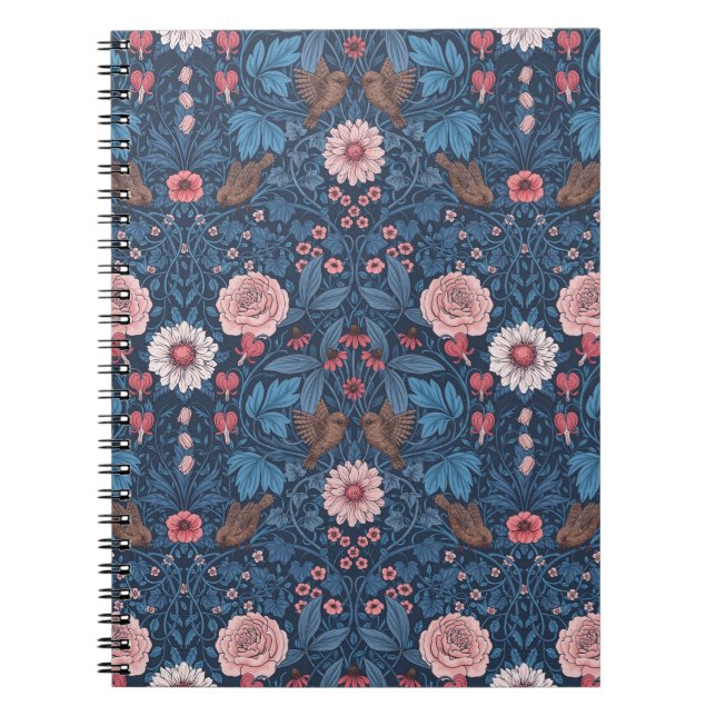 Cuaderno Jardín salvaje en azul (Frente)
