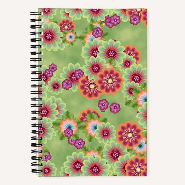 Cuaderno Jardinería de flores de bonito (Anverso)