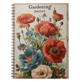 Cuaderno Jardinería de flores de época