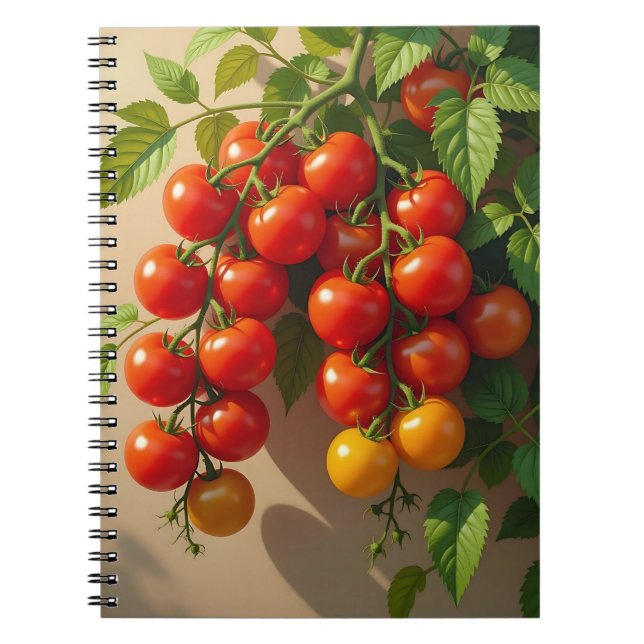Cuaderno Jardinería de Tomates con Vibraciones de Verano (Frente)