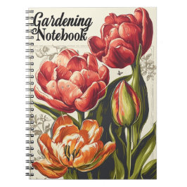 Cuaderno Jardinería de tulipanes de época