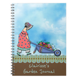 Cuaderno Jardinero Chica Cute Retro - Personalizado