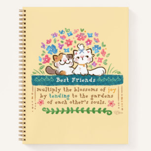 Cuaderno Jardines de Mejores Amigos - Gatos Paisley y Migno