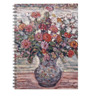 Cuaderno Jarrón de flores, Zinnias por Maurice Prendergast