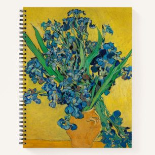 Cuaderno Jarrón Van Gogh con Iris Clasicismo Impresionista
