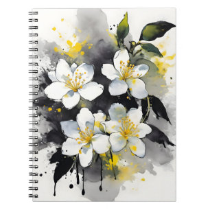 Cuaderno Jasmine - Flores acuarela