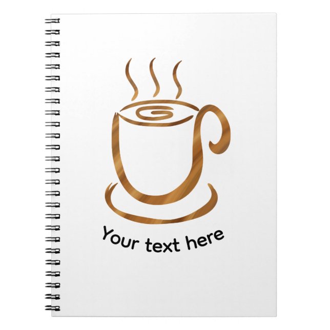 Cuaderno Java Steaming Cup | Wooden Curvy Coffee & Tea (Frente)