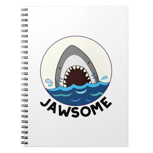 Cuaderno Jawsome Funny Shark Teeth Pun (Frente)