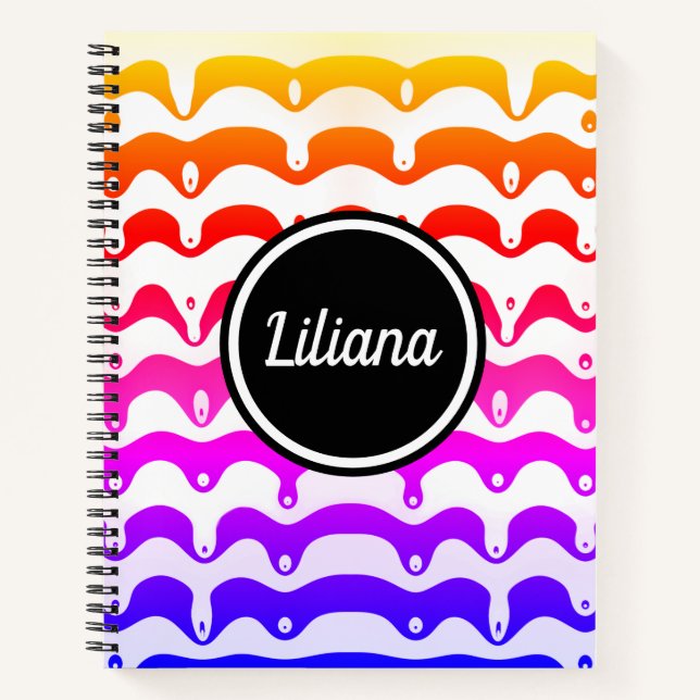 Cuaderno Jazzy Tropical psicodélico Tiras de goteo (Anverso)