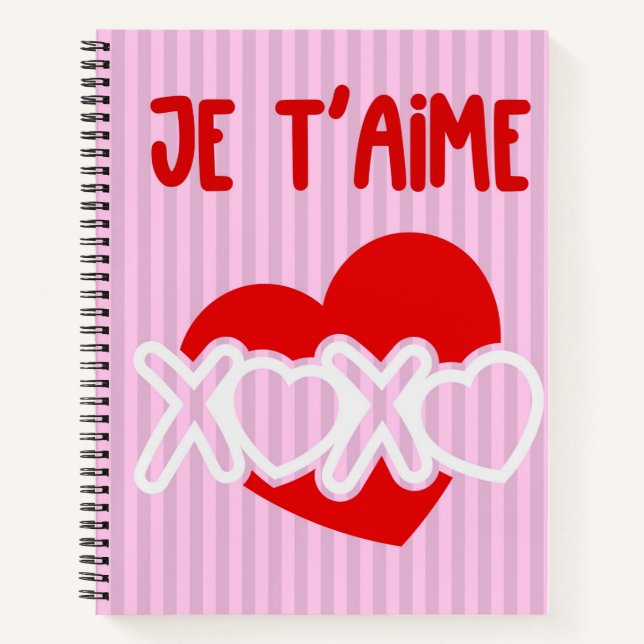 Cuaderno Je t’aime. (Anverso)