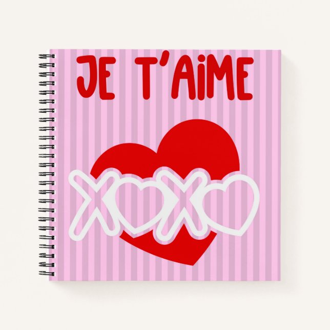 Cuaderno Je t'aime (Anverso)