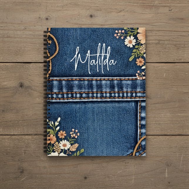 Cuaderno Jeans personalizados y florales  (Subido por el creador)
