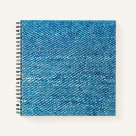 Cuaderno Jeans simples azules denim textil |