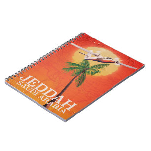 Cuaderno Jeddah Arabia Saudita poster de vacaciones