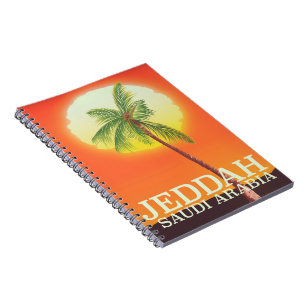 Cuaderno Jeddah Arabia Saudita poster de vacaciones