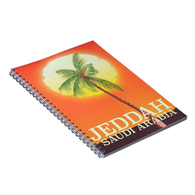 Cuaderno Jeddah Arabia Saudita poster de vacaciones (Lado Derecho)
