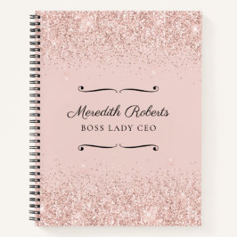 Cuaderno Jefa CEO Brillante Rosa Personalizado