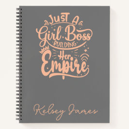 Cuaderno Jefe chica construyendo su imperio personalizado