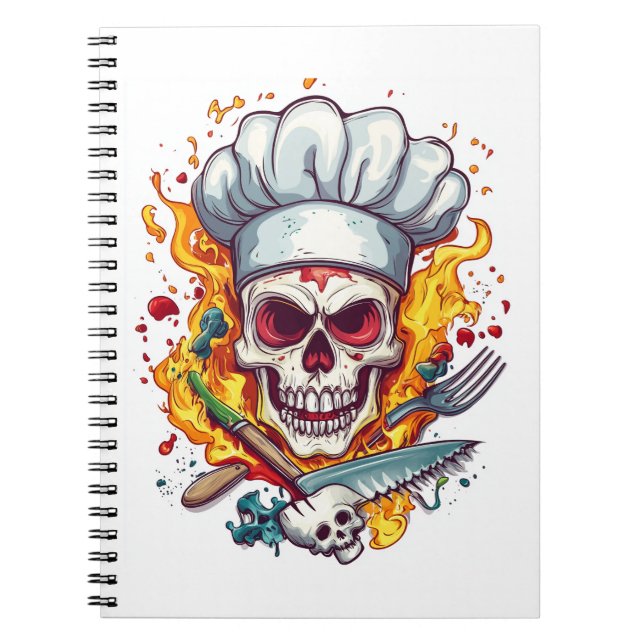 Cuaderno Jefe de Cocina Chef Calavera (Frente)