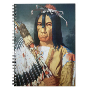 Cuaderno Jefe del nativo americano de la población del Cre