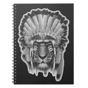 Cuaderno Jefe del tigre del nativo americano