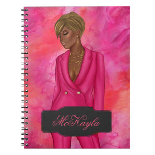 Cuaderno Jefe ejecutivo afroamericano personalizado