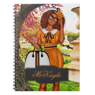Cuaderno Jefe ejecutivo afroamericano personalizado, mujer 