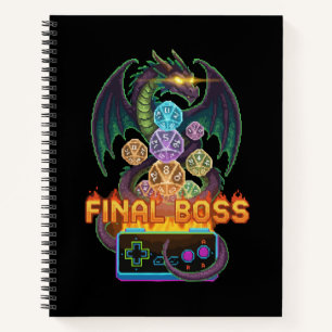 Cuaderno Jefe Final Retro Dragón & Dados   Pixel TTRPG Juga