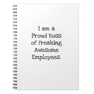 Cuaderno Jefe Orgulloso Empleados Increíbles