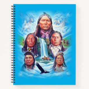 Cuaderno Jefes Indios Famosos Nativos Americanos Personaliz