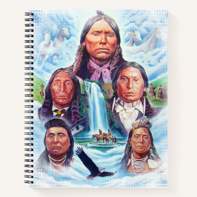Cuaderno Jefes Indios Nativos Americanos Universidad Reglad (Anverso)