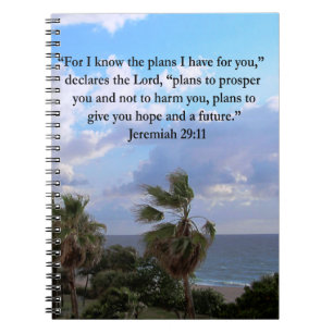 CUADERNO JEREMIAH 29:11 VERSO INSPIRADOR