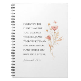 Cuaderno Jeremías 29:11 Conozco los planes que tengo para t