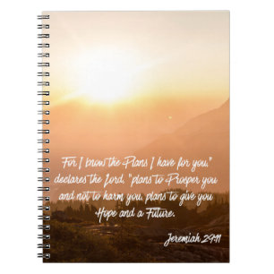 Cuaderno Jeremías 29:11 Porque conozco los Planes Amanecer