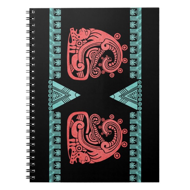 Cuaderno Jeroglífico azteca del guerrero de Blacklight (Frente)