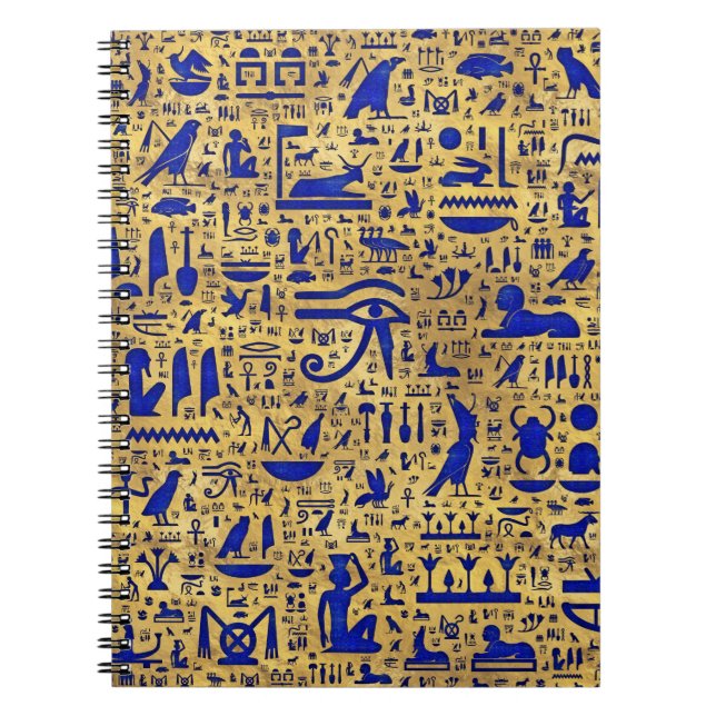 Cuaderno Jeroglífico egipcio Lapis Lazuli y Gold (Frente)