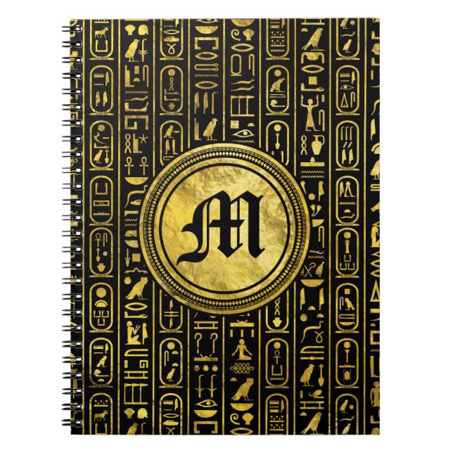 Cuaderno Jeroglíficos antiguos egipcios del oro del (Frente)