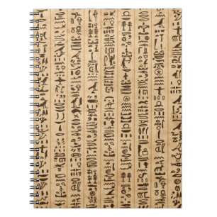 Cuaderno Jeroglíficos de Egipto, patrón sin costuras de gra